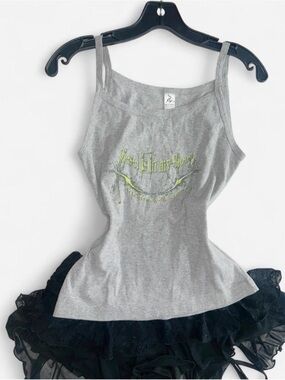 Diesel Gray Graphic Spaghetti-Strap Tank
